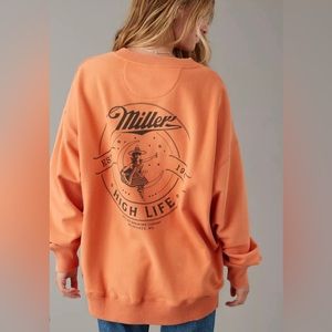 COPY - AE Oversized Halloween Miller Graphic Sweatshirt